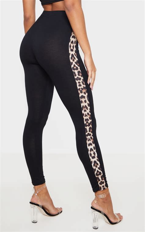 leopard print side panel leggings